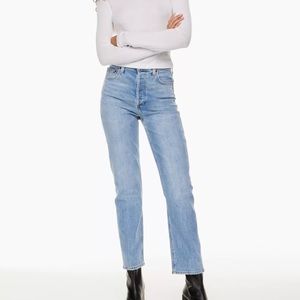 Aritzia Denim Forum Arlo High Rise Straight Jeans
